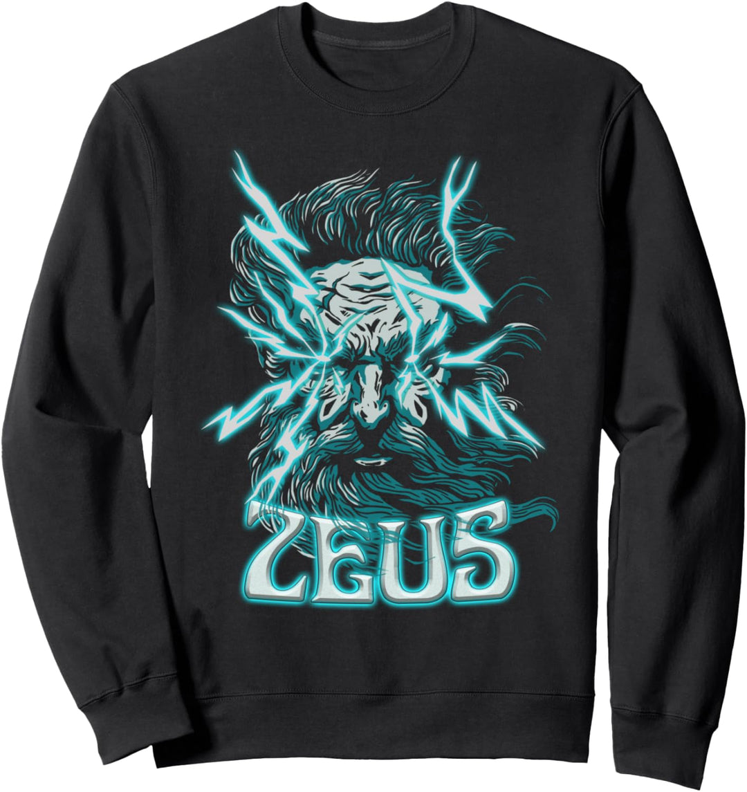 Zeus Vaporwave Ästhetische griechische Göttermythologie Sweatshirt