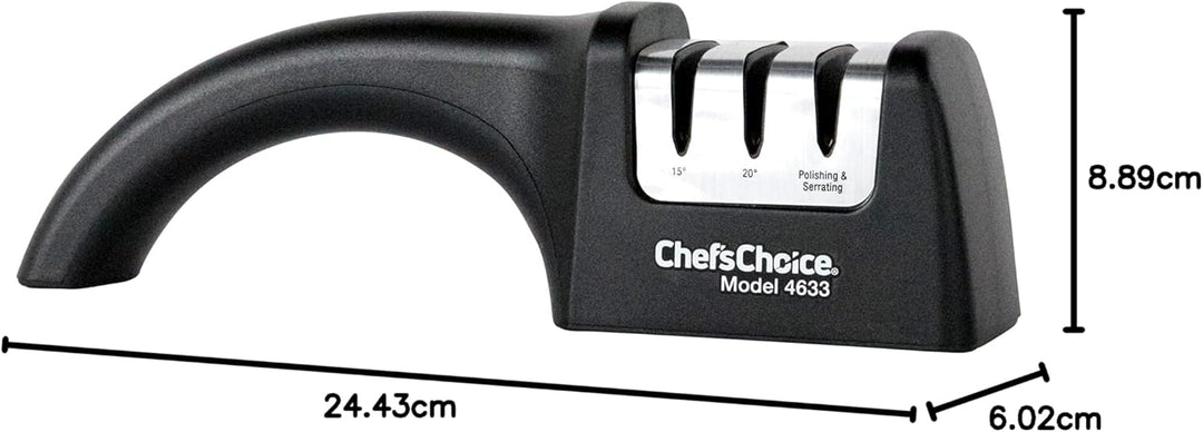 Chef'sChoice AngleSelect Diamant Hone Professioneller manueller Messerschärfer für gerade und gezack