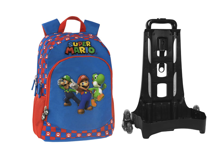 Franco Cosimo Panini Editore Rucksack ORG. C/Trolley abnehmbar New Supermario, blau, Einheitsgrösse,