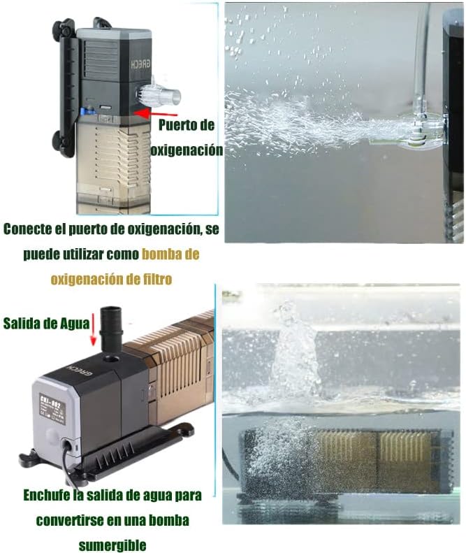 LONDAFISH Aquarium Filter 3-in-1 Aquarium Tauchpumpe Wasserpumpe für Aquarium 8W 20W 25W (CHJ-902 /