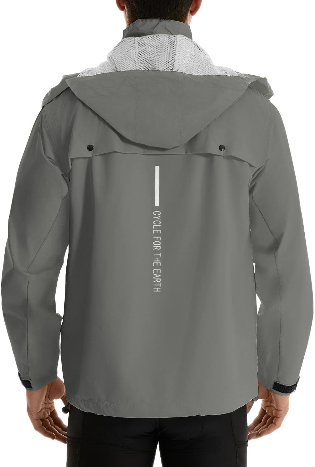Lo.gas Herren Regenjacke wasserdicht mit Kapuze,Regenmantel für Radfahren Laufen Windbreaker Allwett