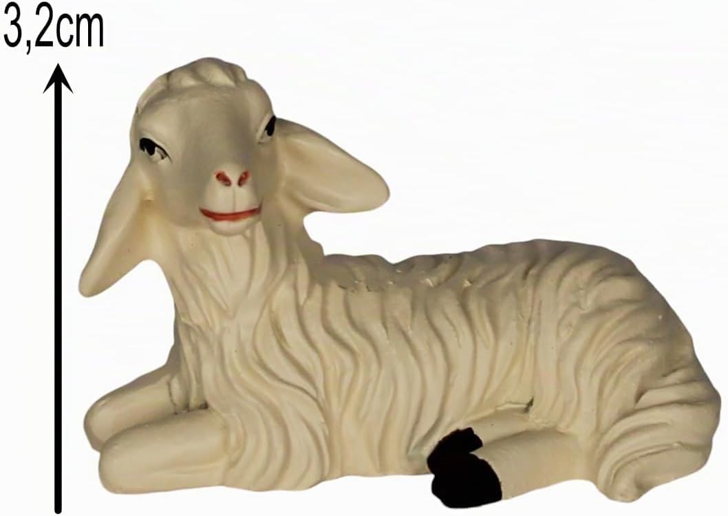 ZICOM Krippenzubehör Tiere Schafset ca. 5cm 6-TLG. Polyresin