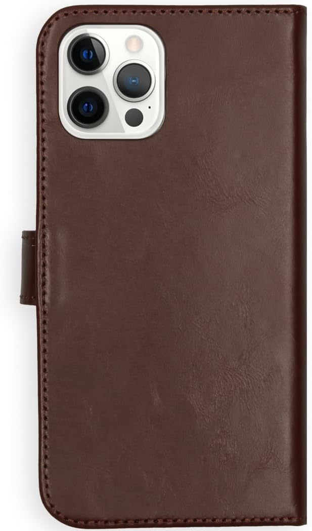 SELENCIA Bookcase Hülle kompatibel mit iPhone 12 Pro Max – Era Leder Handytasche Side Flip Case – Ha