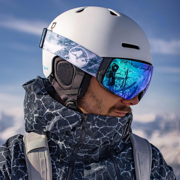NAKED Optics® Skibrille Snowboard Brille für Damen und Herren - Verspiegelt mit Magnet-Wechselsystem