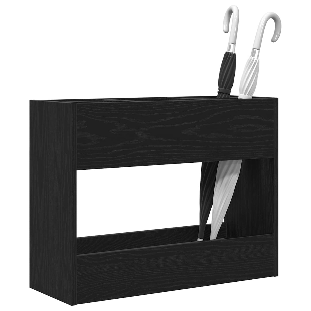 vidaXL Sonnenschirmhalter Schwarz Eichen-Optik 65 x 24 x 50 cm, Stylischer Halter, moderner Regensch