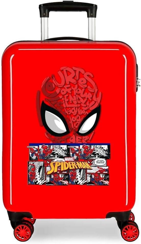 Marvel Spiderman Comic Kabinentasche, Rot, 38 x 55 x 20 cm, starr, ABS, seitlicher Zahlenkombination
