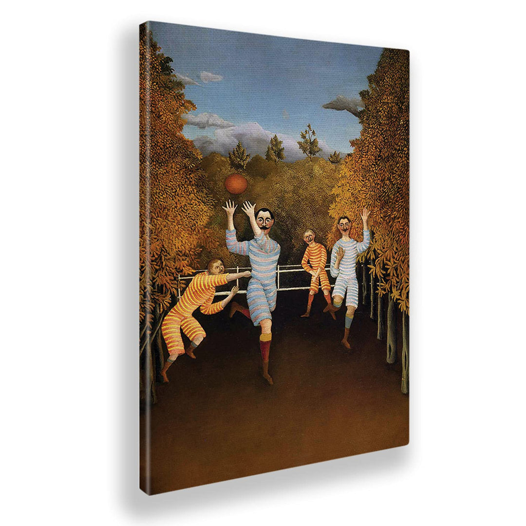 Giallobus - Gemälde - Henri Rousseau - Die Fussballspieler - Leinwand - 50x70 - Bereit zum Aufhängen