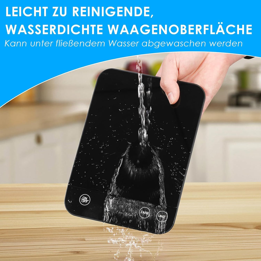 Küchenwaage Digital, 15 kg Hochpräzise 1g/0.1oz Elektronik Küchenwaage, Professionell mit Harter Fun