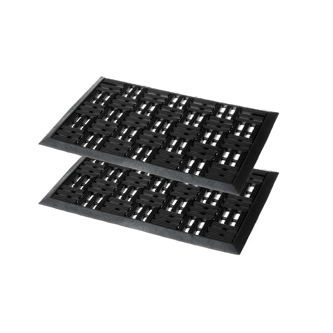 Astra Gummimatte aussenbereich Türvorleger 45x75 cm 2er Set - Dynamic Outdoor Türmatte Gummi Fussmat