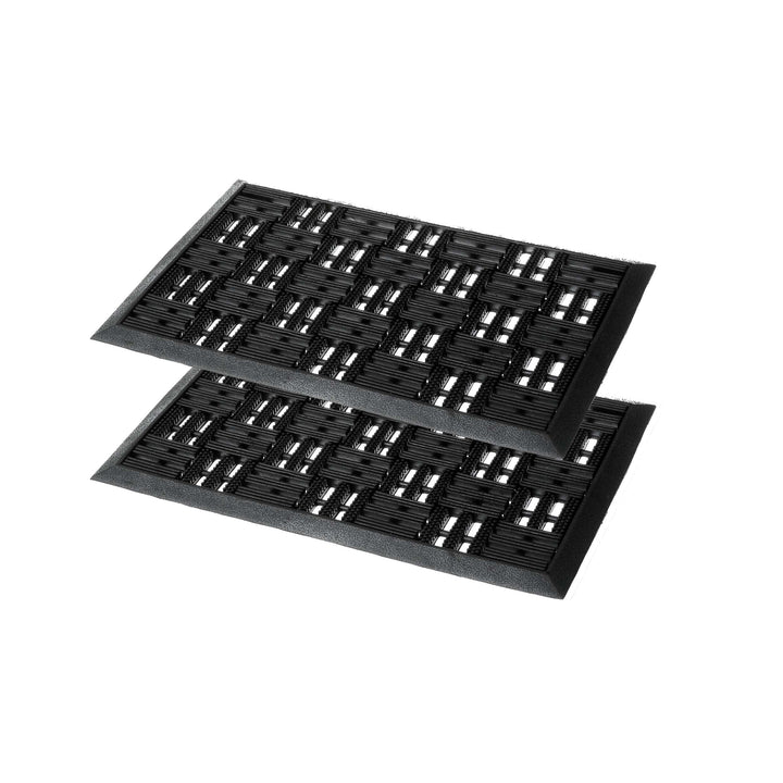 Astra Gummimatte aussenbereich Türvorleger 45x75 cm 2er Set - Dynamic Outdoor Türmatte Gummi Fussmat