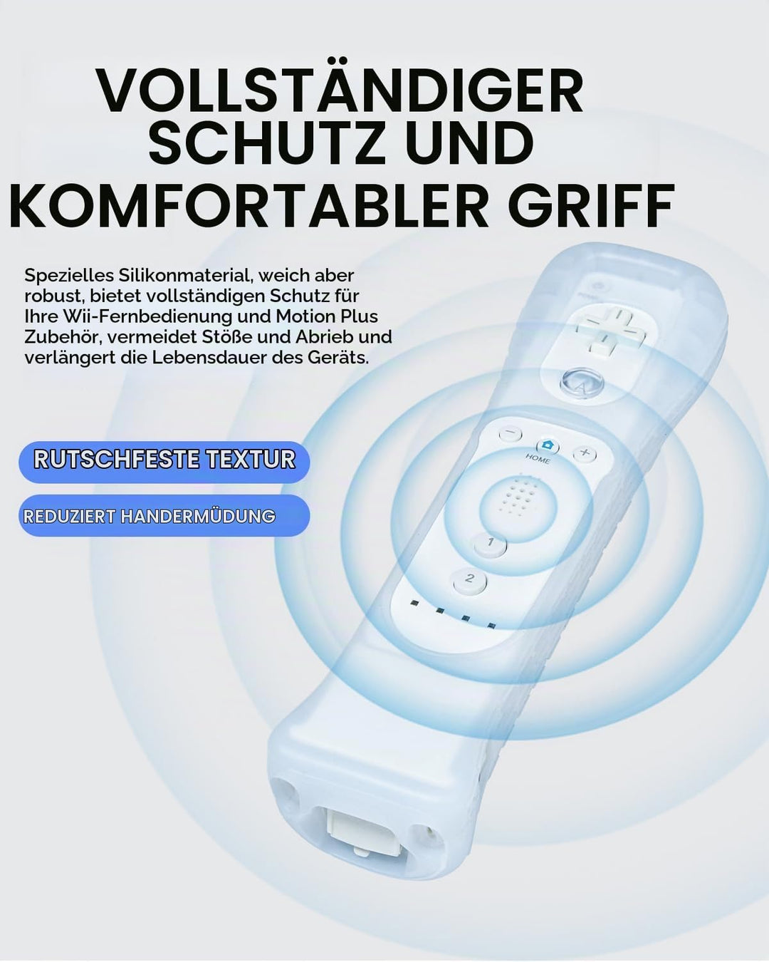 TechKen 2 Pack Motion Plus Adapter mit Silicon Case Sensor für Wii Remote Controller 2 Montion Plus+