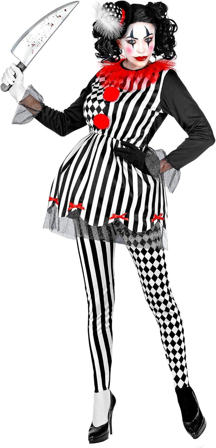 "EVIL HARLEQUIN" (dress, leggings, mini hat) - (XS), XS