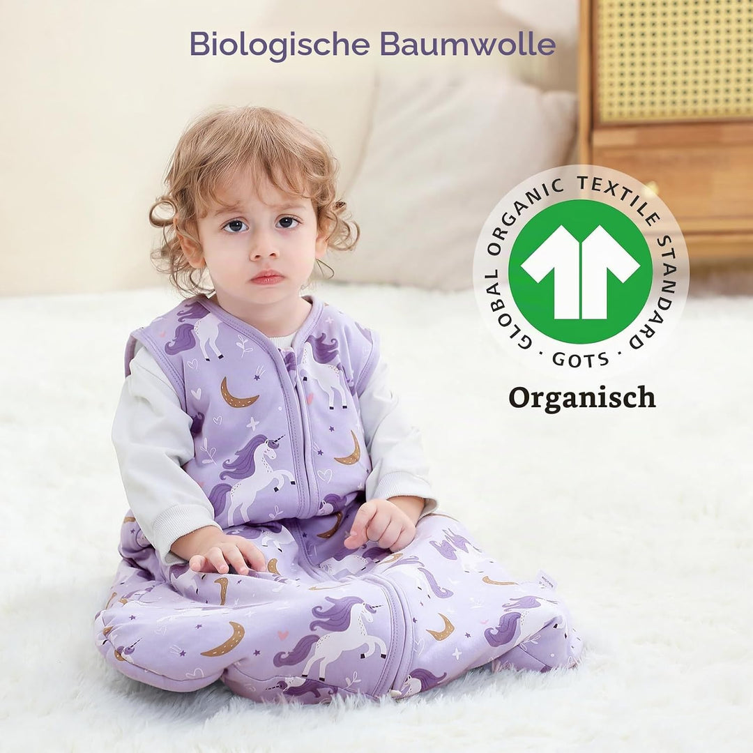 Yoofoss Schlafsack Baby Winter 2.5 Tog - 78cm/6-12 Monate Winterschlafsack Baumwolle Warm Babyschlaf