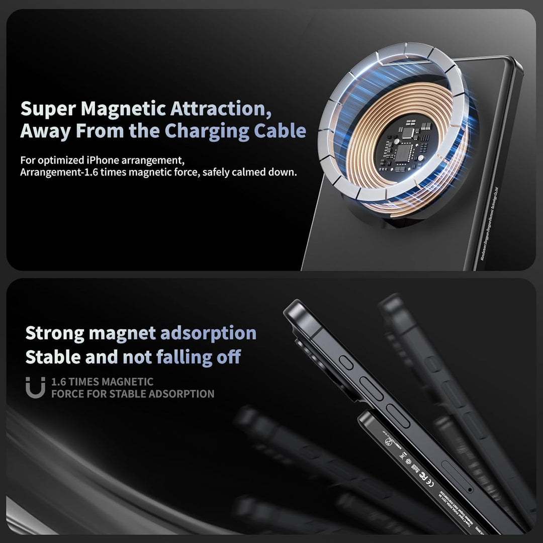 0.88cm Magnetisches Powerbank 5000 mAh, Ultraflaches Slim Wireless Power Bank, 20W PD-Schnellladung