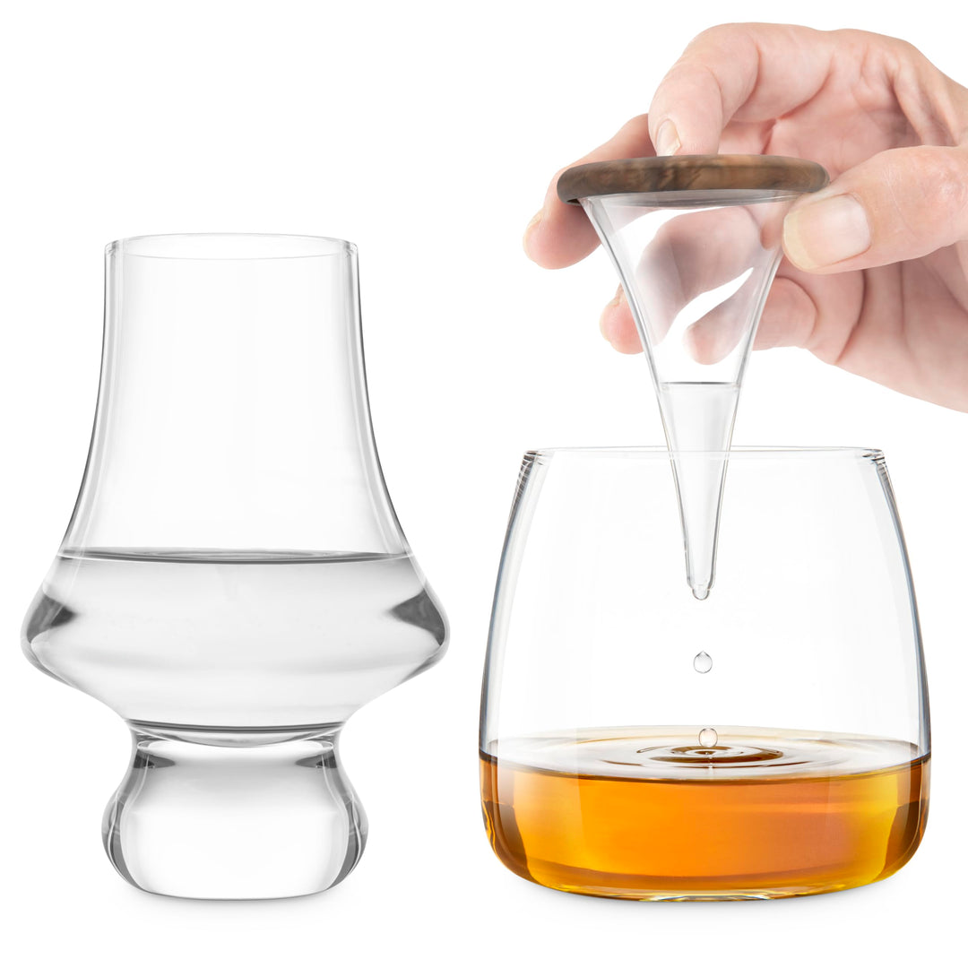 Final Touch Whiskey-Tropfen-Set, Wassertropfen und Glas