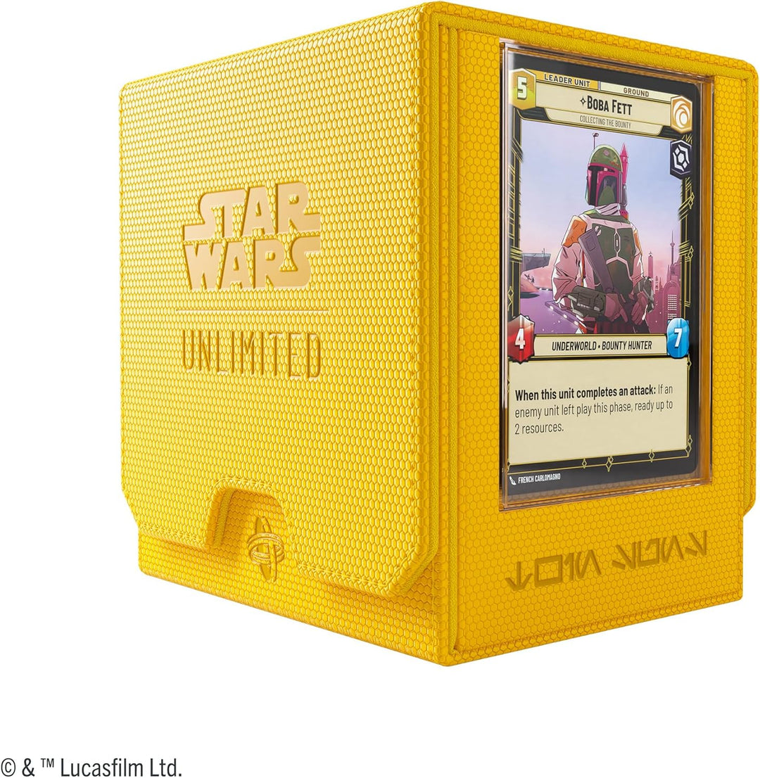 Gamegenic, Star Wars: Unlimited Twin Suns Deck Pod – Yellow Yellow 4.69 x 4.53 x 4.92 inches, Yellow