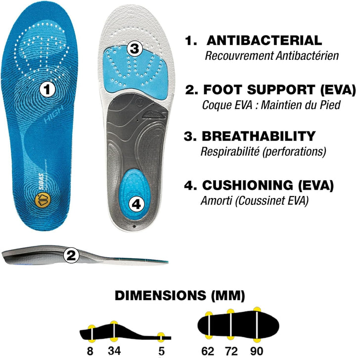 Sidas Unisex CSE3F12_HI Sohle 35-36 EU Blau, 35-36 EU Blau