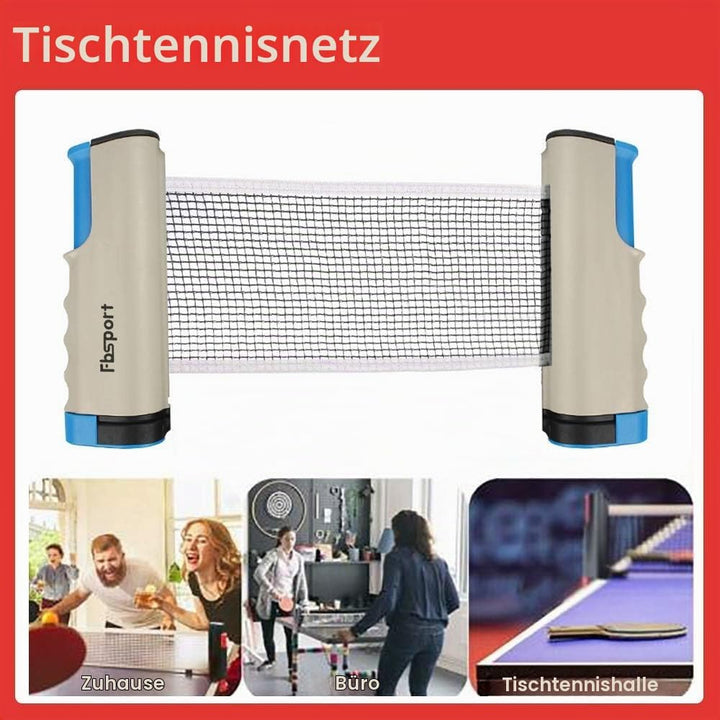 FBSPORT Tischtennis-Set, Tischtennisschläger-Set, 2 Tischtennisschläger, 6 Bälle, 1 Tasche, 1 auszie