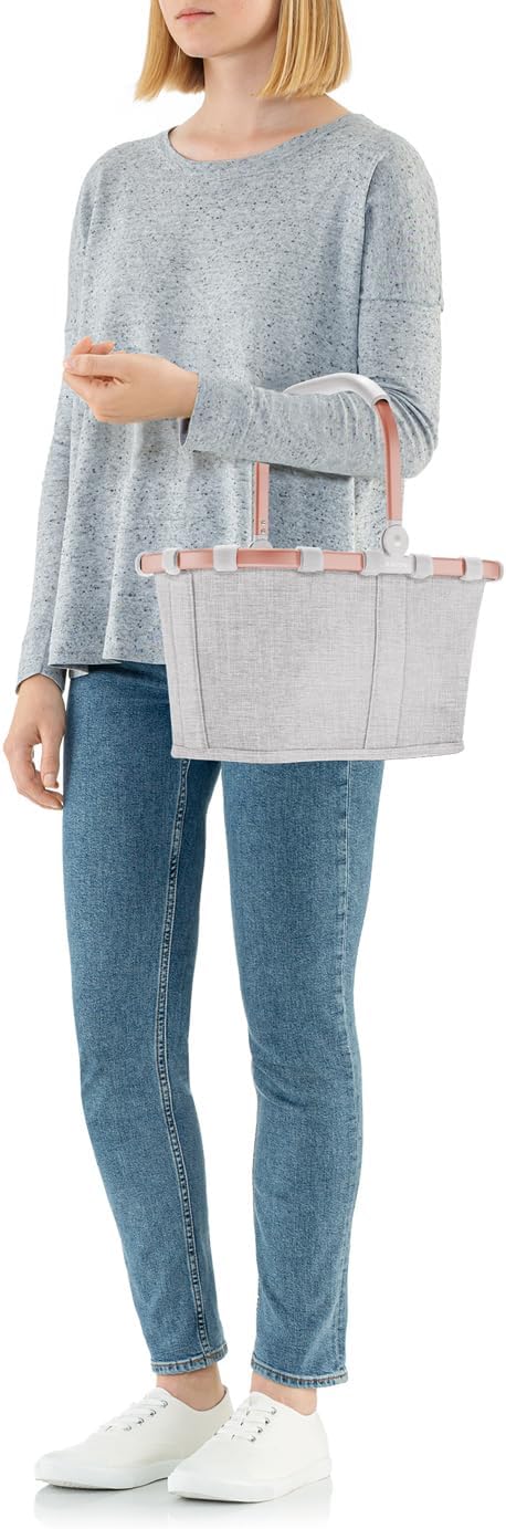 reisenthel carrybag XS twist sky rose – Stabiler Einkaufskorb mit praktischer Innentasche – Elegante