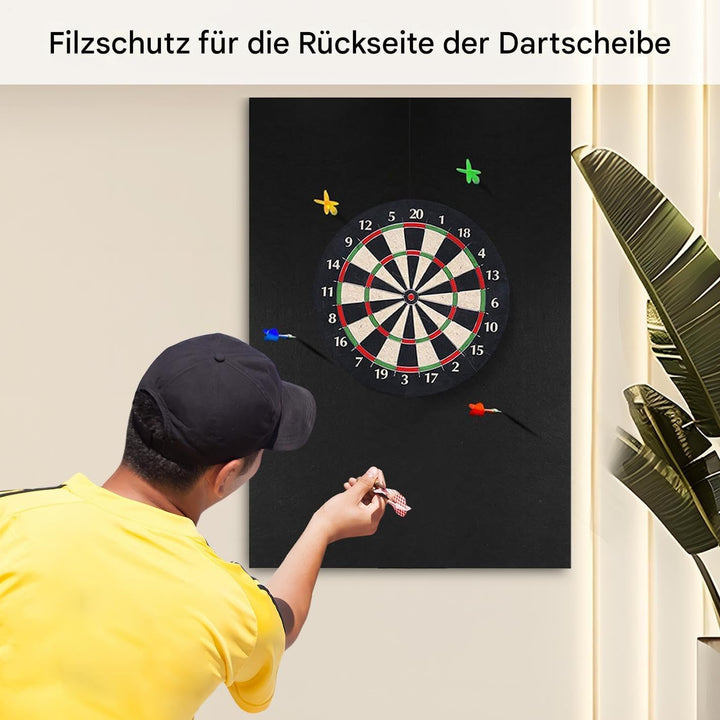 Opdestn Dartboard Wandschutz - Dartboard Zubehör | Robuste Schwarz Abnehmbare Matte Für Spielzimmer