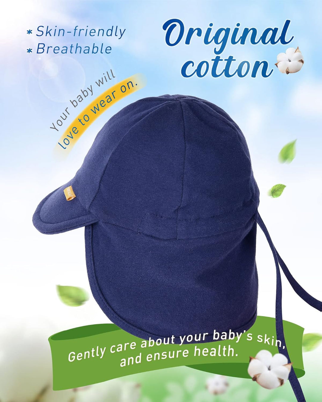 FURTALK Baby Kleinkind Sonnenhut UPF 50+ UV-Schutz Mädchen & Jungen Sommer Kappe Kinder Strand Mütze