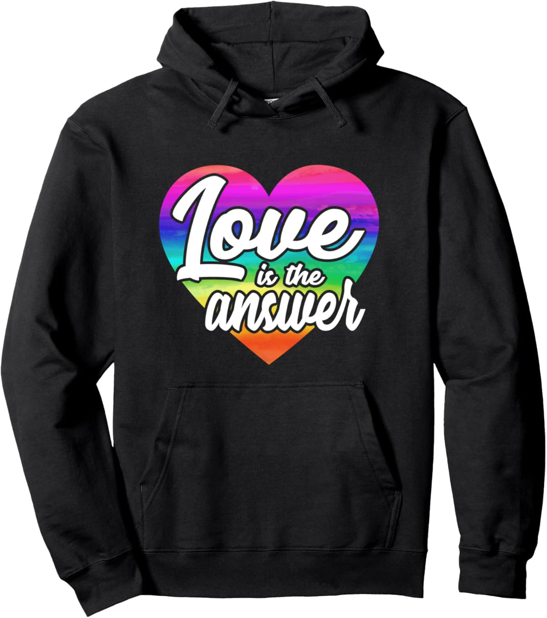 Love Is The Answer - LGBT Flag Gay Pride Month - Pride Pullover Hoodie