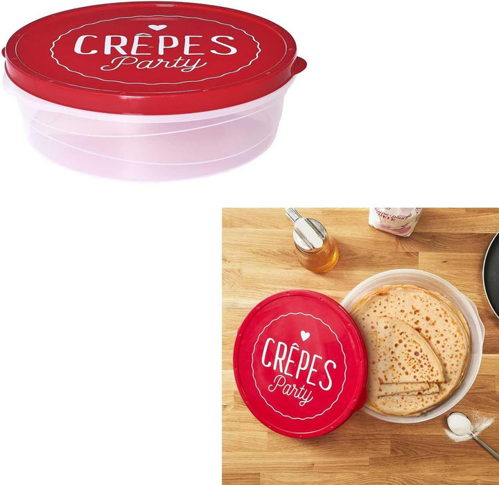 LILY COOK, KP5754, Pancake Storage Box 30 cm, Practical Pastry Utensil, Transparent Design, Easy to