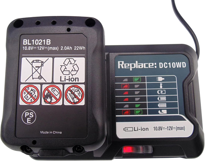 Ersatz Ladegerät für Makita Ladegerät 10.8V 12V DC10WD DC10SB DC10WC Kompatibel mit Makita Akku BL10