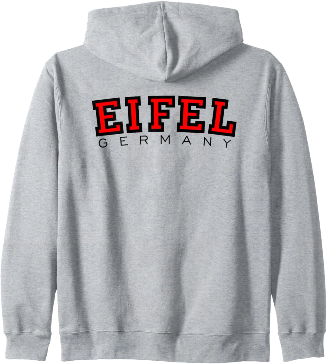 Eifel Germany (Schwarz/Rot Rücken) Eifel Kapuzenjacke