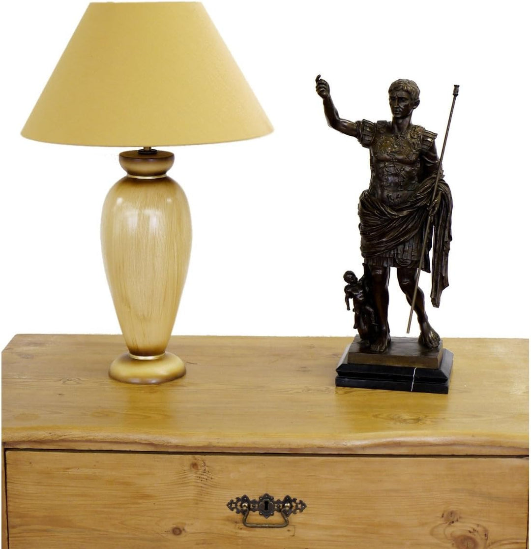 Römische Bronzefigur - Kaiser Augustus - signiert - Echte Bronze - Augustusstatue von Prima Porta -