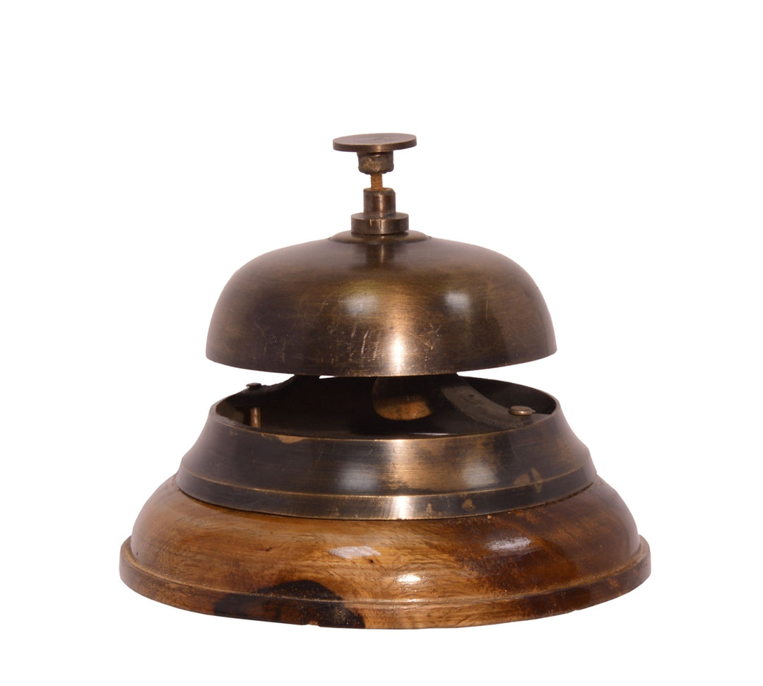 Tischglocke Klingel Hotelklingel Glocke Vintage Messing 11,9cm