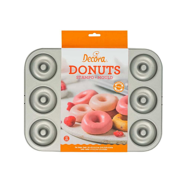 Decora 0070041 ANTIHAFT BACKFORM 12 DOUGHNUT Ø 7 CM - 35,5 X 26,5 X 2,5 H CM