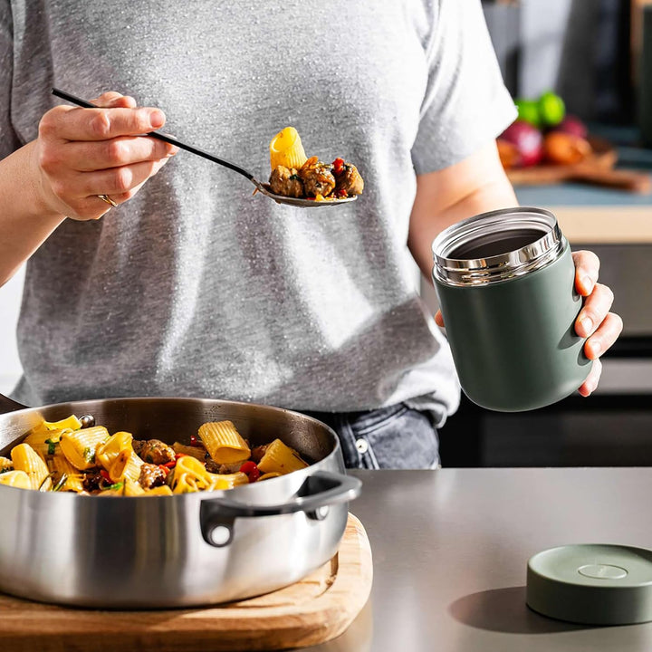 Berghoff Home Thermobehälter für Essen – 0,35L – Edelstahl Warmhaltebehälter – Thermobecher für Getr