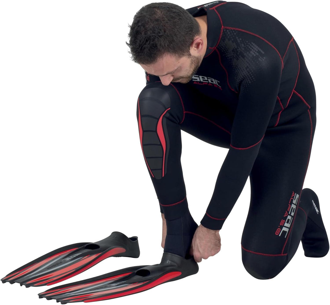 SEAC Unisex Tauchen Flosse F-100 Pro rot 44/45, rot 44/45