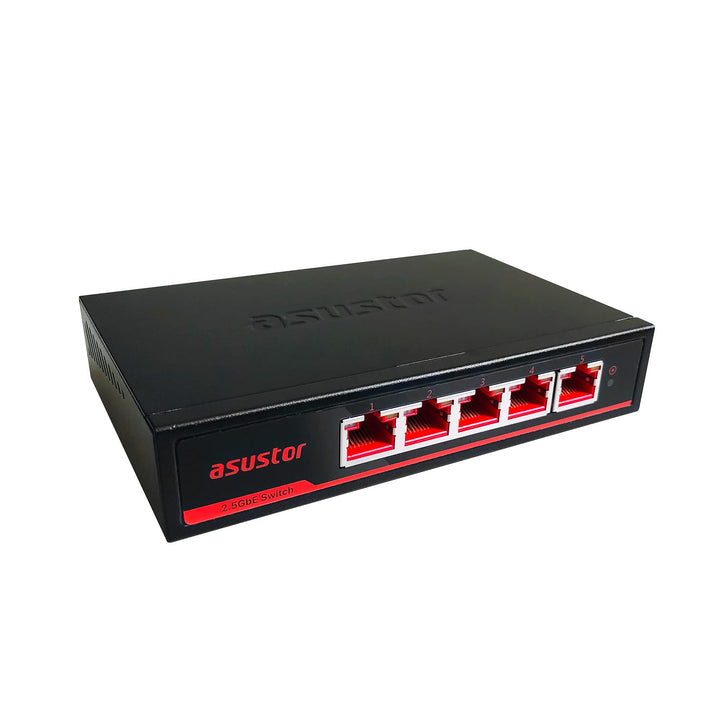 Asustor 5 Port 2.5G Ethernet Unmanaged Netzwerk Switch, Plug and Play | ASW205T