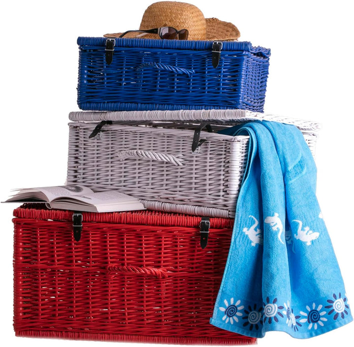 Weidenkoffer, Aufbewahrungskorb, Stylingkorb, Picknickkorb, Geschenkkorb, Deko-Korb, Multifunktionsb