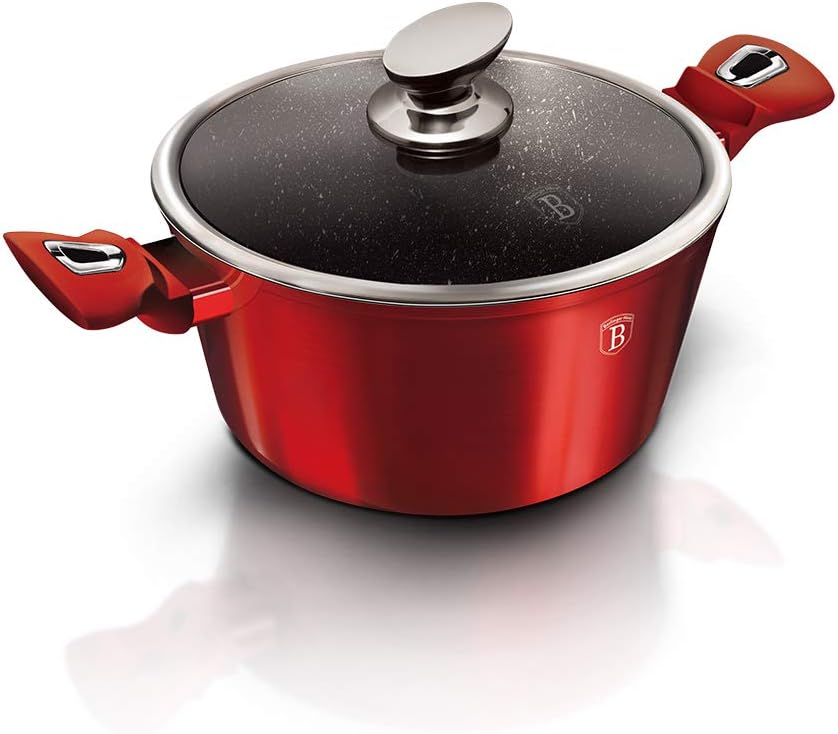 Berlinger Haus - BH/1256n - Savepan mit Cover, 20 cm, Burgund -Ausgabe von Metal Line Metallic Burgu