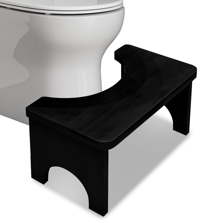 Toilettenhocker aus Bambus, 37×20×17 cm Rutschfester & Ergonomischer WC Hocker zur Verdauungsförderu