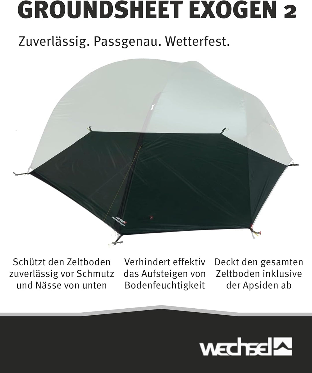 Wechsel Tents Groundsheet - Zusätzlicher Zeltboden passgenau für unsere Zelt Modelle Groundsheet Exo