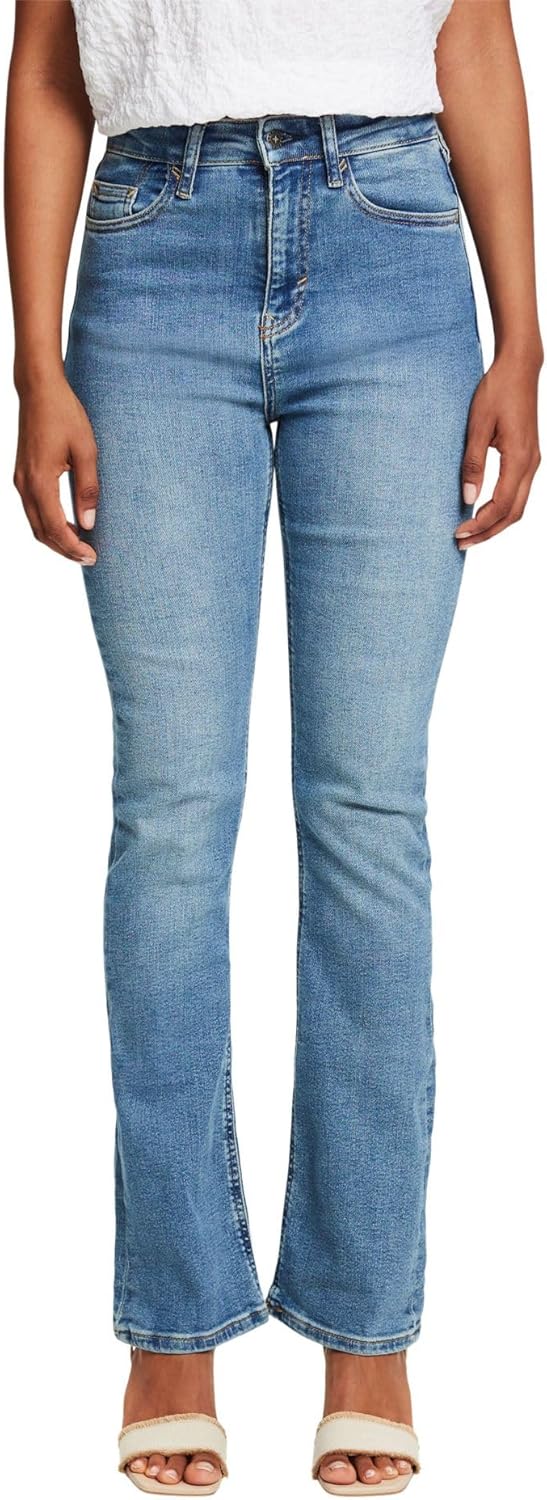 ESPRIT Bootcut-Stretchjeans mit hohem Bund