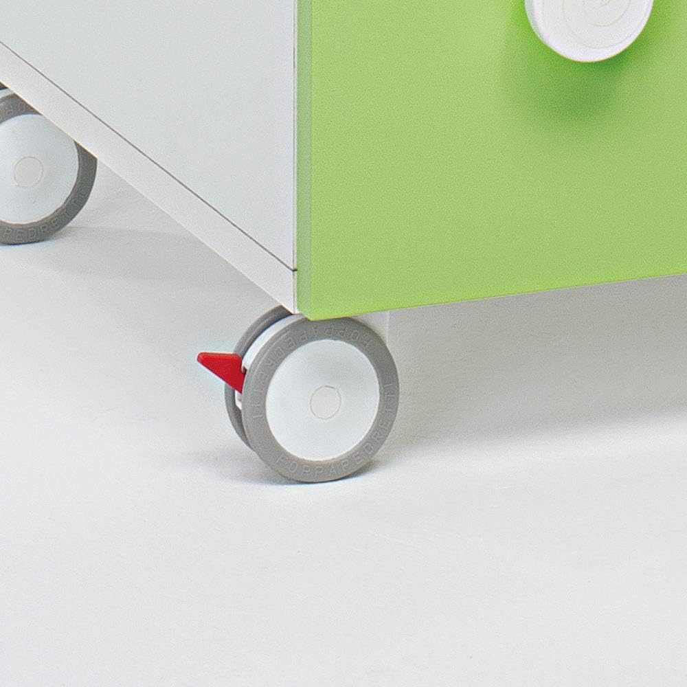 Foppapedretti 4 gummierte Nylon-Räder, Ersatz für Kinderbetten und Badewannen von Foppapedretti, wei