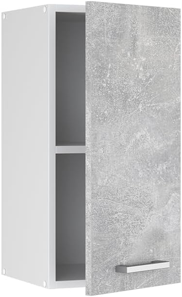 Vicco Hängeschrank R-Line, Beton/Weiss, 40 cm Beton Hängeschrank 40cm, Beton Hängeschrank 40cm