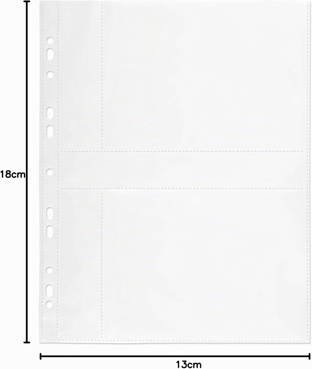 mashpaper Fotohüllen weiss 100 Stück 13x18cm Querformat für 2x2 Fotos 75644 13 x 18 cm, weiss, 100 H