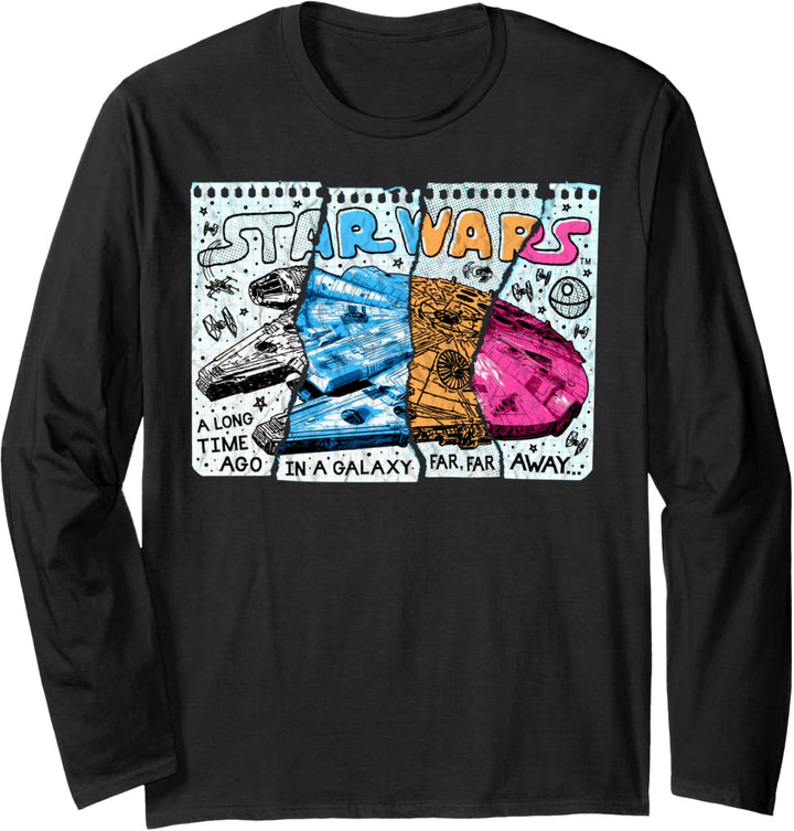 Star Wars Millenium Falcon Sketchy Langarmshirt