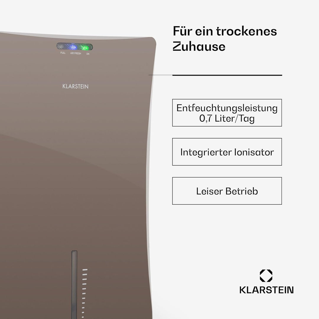 Klarstein Drybest 2000 2G Luftentfeuchter - 700 ml/Tag Raumentfeuchter, Dehumidifier mit 70 W Leistu