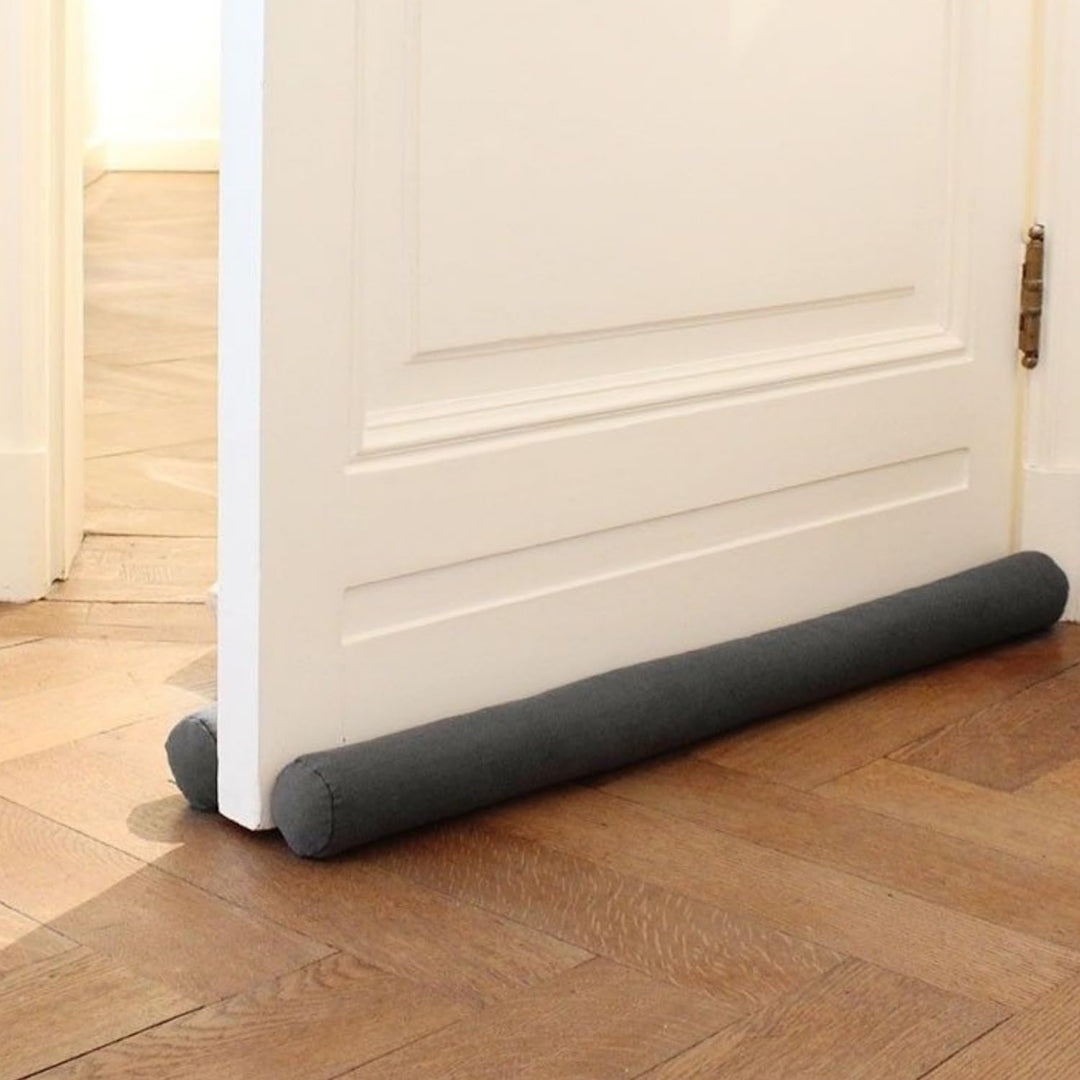 Rori Doppel Zugluftstopper 90cm für Türen - Türluftstopper für Schutz - Türbodendichtung Grau - Zugs
