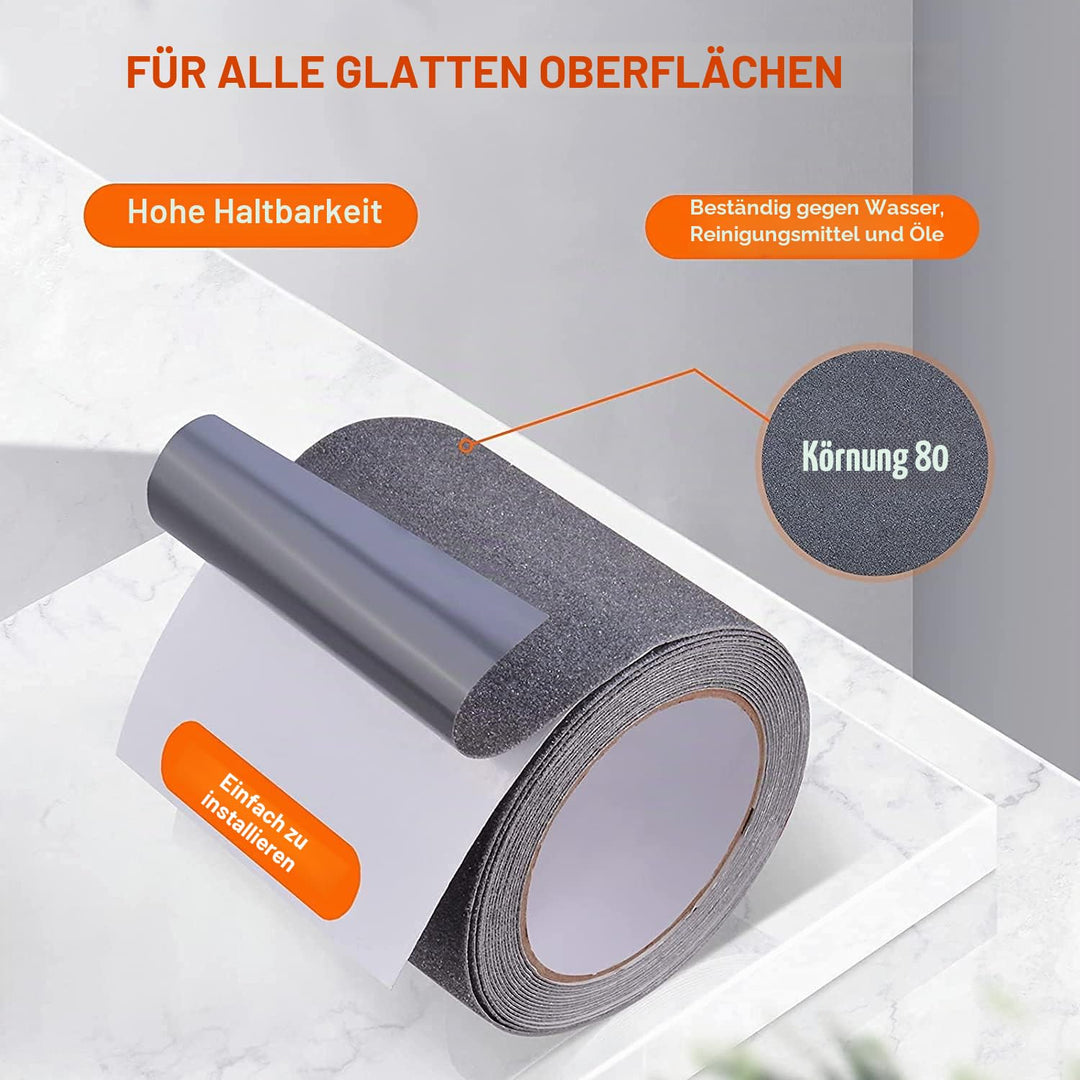 OQingluan Antirutsch Klebeband Treppe, 10cm*18m, Rutschfest Streifen mit Selbstklebend, Anti-Rutsch