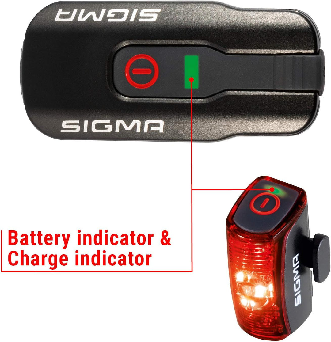 SIGMA LED Fahrradlicht Set AURA 60 und INFINITY | StVZO zugelassenes, akkubetriebenes Vorderlicht un