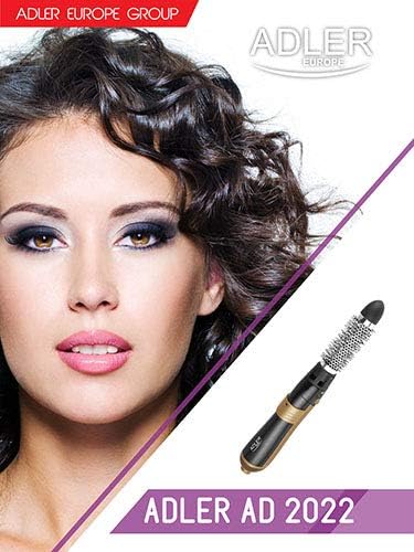 ADLER EUROPE AD 2022 Haarstyler 1200W – 6 abnehmbare Bürsten, 3 Temperaturstufen, drehbare Schnur, g