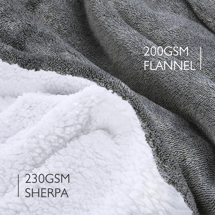 Kato Tirrinia Übergrosse Sherpa Hoodie Sweatshirt Decke, Weiche Warme Riesen Hoodie Fronttasche Gian